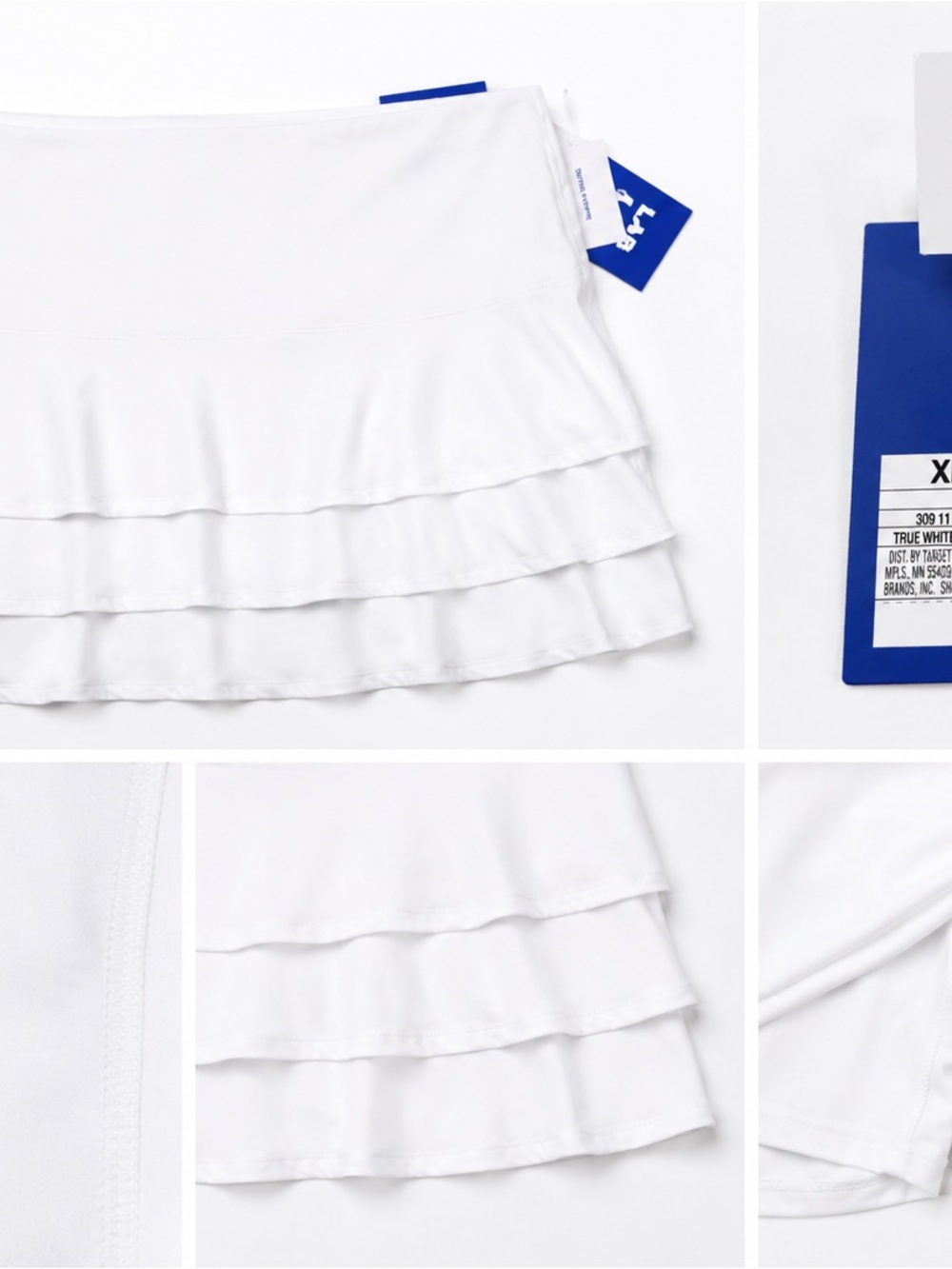 JoyLab White Tiered Ruffle Skort